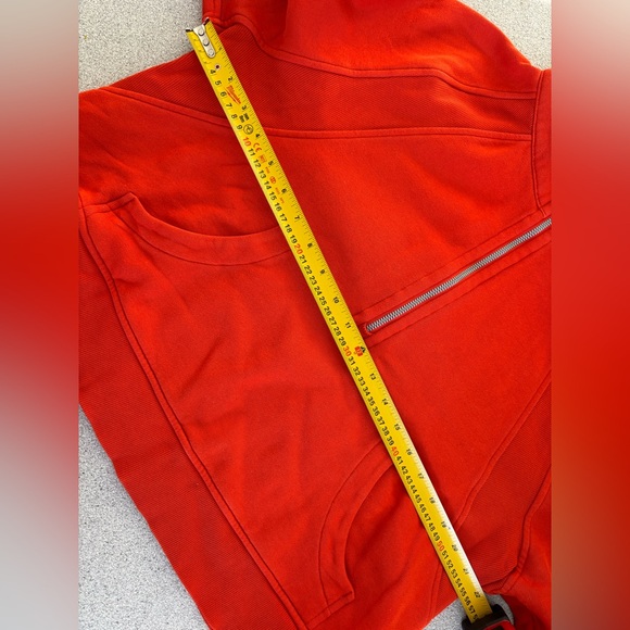 Lululemon Solar Orange Scuba Oversized Funnel-Neck Half Zip Women Medium/Large - Picture 8 of 9